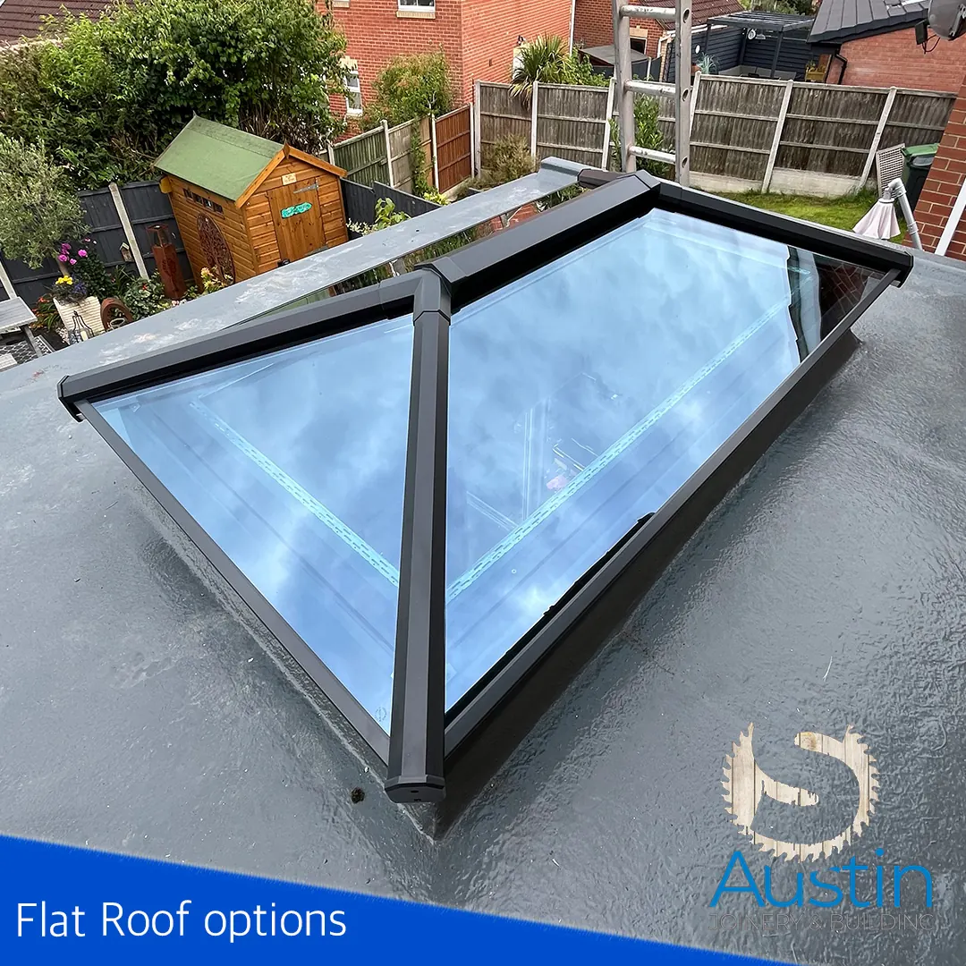 Flat roofing project in Derbyshire