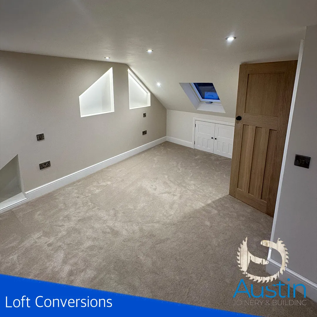 Completed loft conversion in Derbyshire